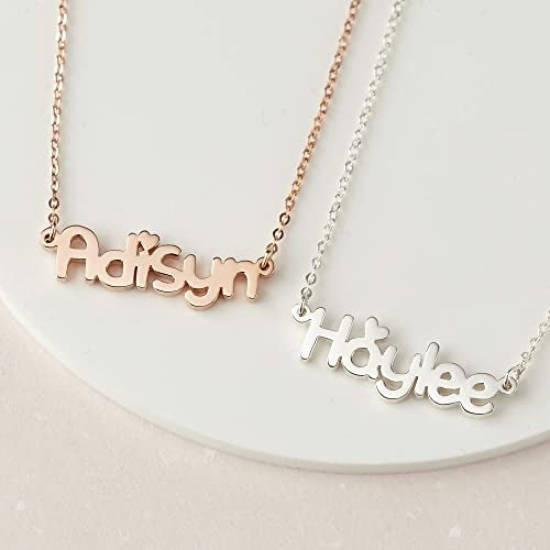 Little Girl Necklace, Baby Name Necklace, Toddler Gift, Baby Shower