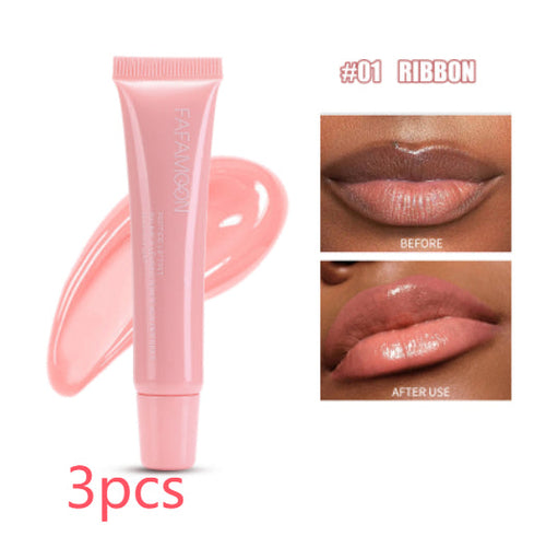 Glossy Lip Glaze Waterproof Long Lasting Lip Gloss Glossy Mirror Tea