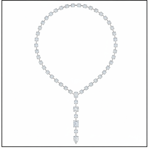 45ct Lab Diamond Necklace | Y Drop Lariat | IGI Certified DEF VS+ |