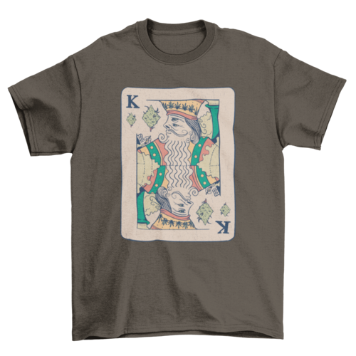 King poker card weed t-shirt