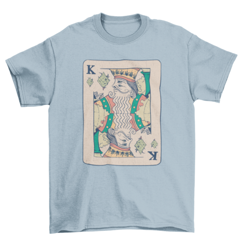 King poker card weed t-shirt