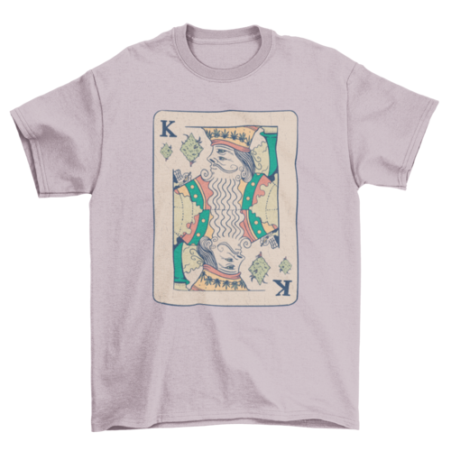 King poker card weed t-shirt