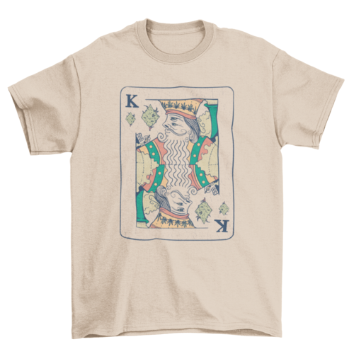 King poker card weed t-shirt