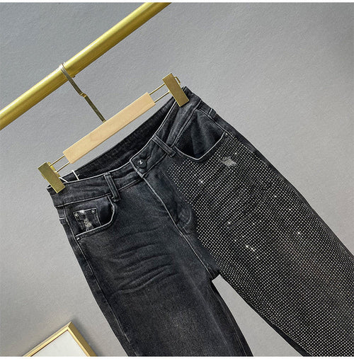 Midnight Spark Rhinestone Jeans – Haute Edition 25