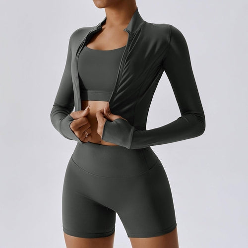 A1. Outdoor Sports Skinny Yoga Clothes Suit Nude Feel Women (Leggings)