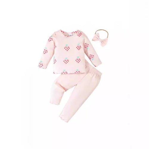SnugBuds™ – Infant 3-Piece Set (Top + Pants + Hat)